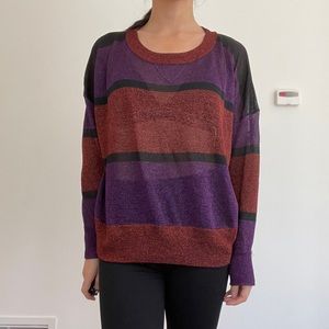 French connection metallic sheer sweater in xs
